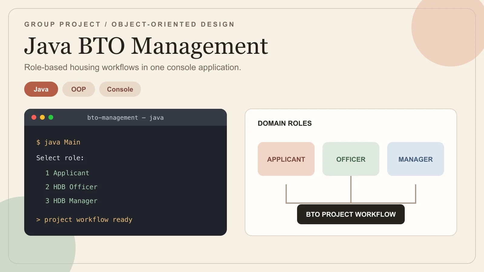 Java BTO Management System